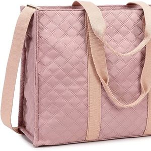 Laptop tote bag in light pink